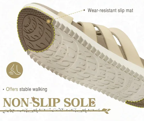 Miniatura 8 de KuaiLu Sandalias de gladiador para mujer con cómodo soporte de arco para verano, playa, vacaciones, caminar, viajes, pescador, toboganes, trajes