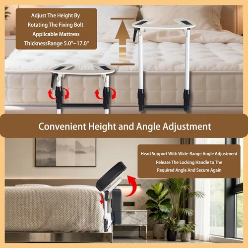 Miniatura 4 de Reposacabezas de masaje para cama en casa, almohada ajustable para cama, almohada boca abajo después de cirugía ocular, almohada de masaje portátil