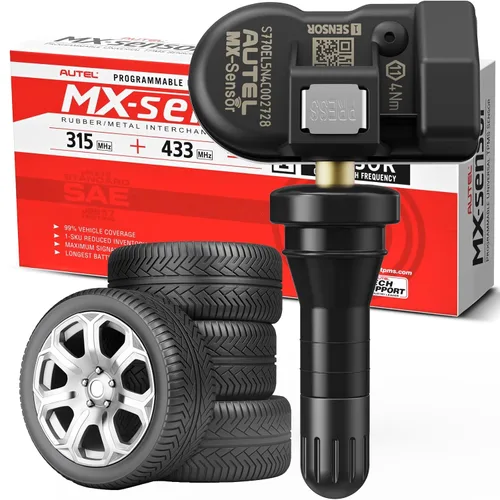 Autel Sensores TPMS, sensores de presión de neumáticos 2 en 1 (315 MHz + 433 MHz), herramienta TPMS programable con sensor MX universal a presión