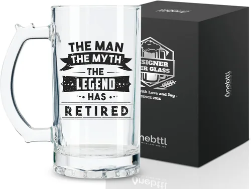 Miniatura 8 de Onebttl Regalos de jubilación para hombres, divertida taza de cerveza de jubilación de 17 onzas (16.9 fl oz), regalos para jubilados para abuelo