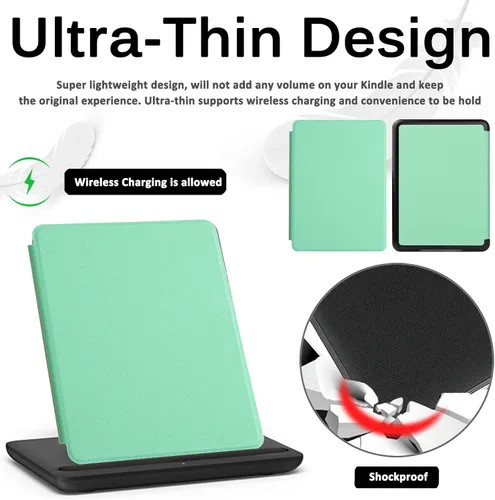 Miniatura 6 de Miimall for All-New Kindle Case 11th Gen, 2022, Lightweight Premium PU Leather Bumper, Anti-Fingerprint Magnetic Auto Wake/Sleep Shockproof Case