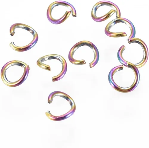Miniatura 71 de HDSupplies 100 piezas - 4mm de argollas de acero inoxidable 304 de tono negro - Calibre 22 (espesor de 0.6mm)