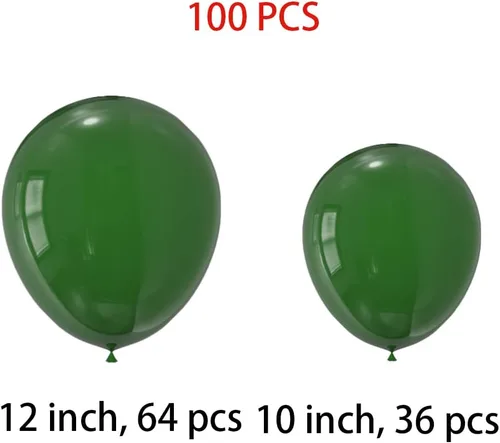 Miniatura 2 de 100 globos en varios tamaños de 12 y 10 pulgadas, perfectos para Navidad, día de San Patricio, brochas, graduaciones, decoraciones de fiesta de baby