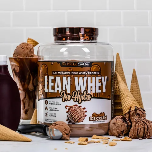 Miniatura 5 de Musclesport Lean Whey Revolution™ Proteína en polvo – Aislado de proteína de suero – Bajo en calorías, bajo en carbohidratos, bajo en grasa, sabores