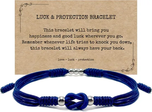 Miniatura 6 de LAMIBEE Infinity Surfer - Pulsera de la amistad con amor y amistad con color multicolor, cuerda de protección de nudo tibetano de la suerte tejida