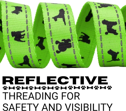 Miniatura 5 de EcoBark Correa para perro – Correas de entrenamiento cómodas suaves y reflectantes con mango acolchado – Fuerte y duradera resistente – Verde