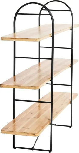 Miniatura 4 de Main + Mesa Estantería ajustable Eitri de madera y metal, abeto nórdico