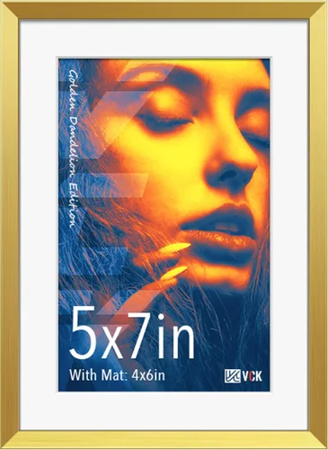 Miniatura 11 de VCK Marco de Fotos de 5 x 7 Pulgadas Negro, Marco de Poster de Aluminio de Alta Calidad con Vidrio Templado, Para Mostrar Fotos de 4 x 6