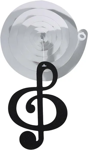 Miniatura 2 de 12 espirales colgantes de notas musicales, serpentinas colgantes de techo con temática musical, decoración de fiesta para niños, niñas, adultos