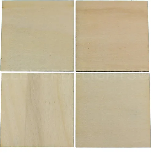 CleverDelights Cuadrados de madera de 3 pulgadas, paquete de 25, 3/32 pulgadas de grosor, piezas de artesanía sin terminar de 3 pulgadas