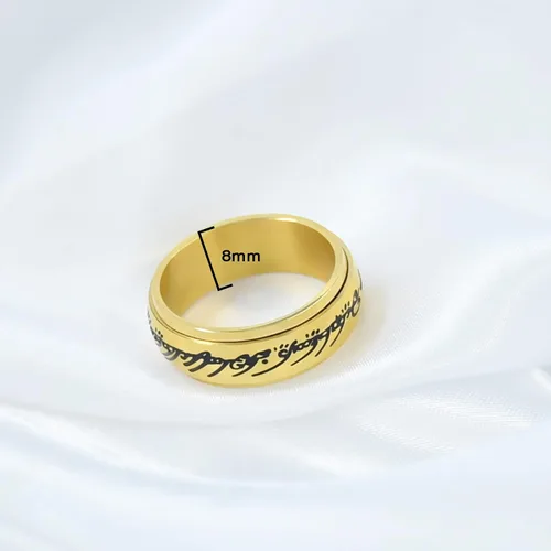Miniatura 8 de Anillo de poder para hombres y mujeres, anillo para ansiedad de Lord of the Rings