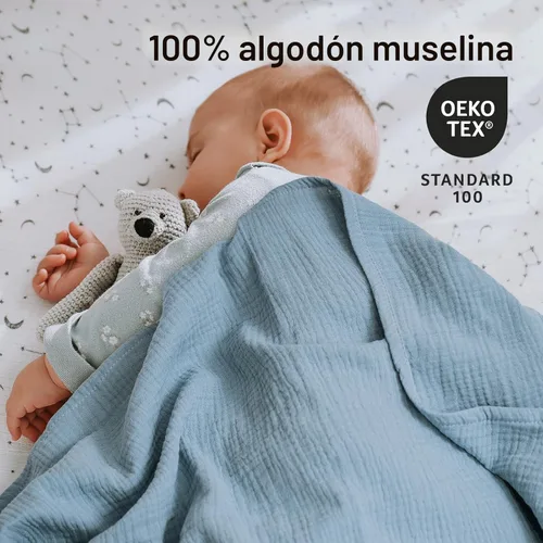 Miniatura 5 de GLLQUEN BABY Mantas de muselina para envolver al bebé, paquete de 3 mantas de recepción para niños y niñas recién nacidos, manta para envolver al