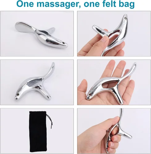 Miniatura 3 de Gua Sha Point - Herramienta de masaje de aleación de zinc, herramienta de raspador muscular para masaje de tejido profundo, diseño ergonómico