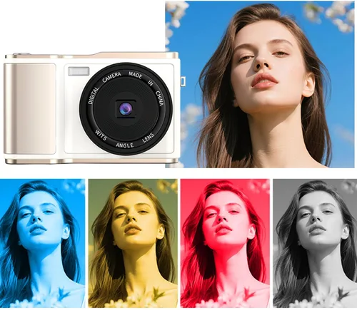 Miniatura 8 de Yunseity Cámara digital 4K 48MP Vlogging Cámara de video 4K con pantalla abatible de 3 pulgadas 180 y zoom de 18X para fotografía, viajes, selfies