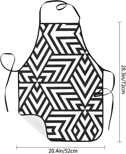 Miniatura 4 de printidea Printed kitchen apron, unisex housework supermarket hotel barbecue apron, 28.3 * 20.4 inch household cleaning apron
