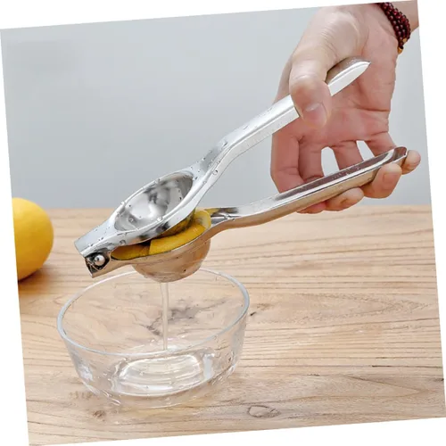Miniatura 3 de INOOMP Exprimidor manual de acero inoxidable con exprimidor manual de limón y naranja con cómodo exprimidor de cítricos de mano para lima, kiwi