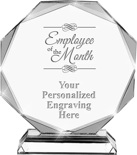 Miniatura 9 de Premio de cristal personalizado de 6.75 pulgadas con grabado - Premios de trofeos personalizados