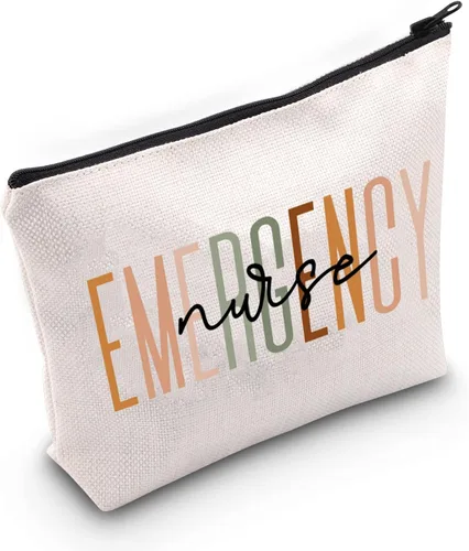 BLUPARK Bolsa de maquillaje de enfermera de emergencia ED ER Regalo de enfermera Regalo de sala de emergencias Nuevo regalo de enfermería Regalos de