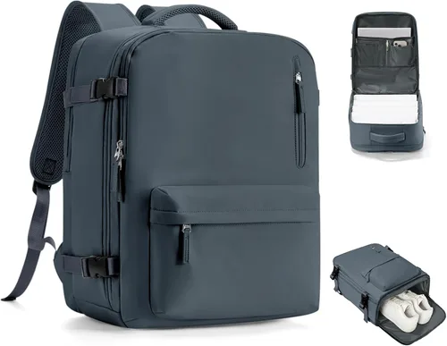Miniatura 53 de VGCUB - Mochila grande para viaje, trabajo, negocios, mochila para laptop aprobada como equipaje de mano para vuelos, unisex, Negro -, Grande, Large