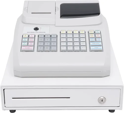 Miniatura 8 de Caja registradora electrónica, sistema POS, caja registradora comercial, 48 teclas, 8 llaves, pantalla LED digital, cajón de dinero cuadrado Estilo a