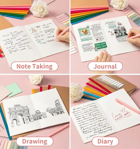 Miniatura 7 de Paquete de 30 cuadernos en blanco a granel, cuaderno de composición de papel A5 sin forro, 8.3 x 5.5 pulgadas, cubierta de papel kraft con espinas