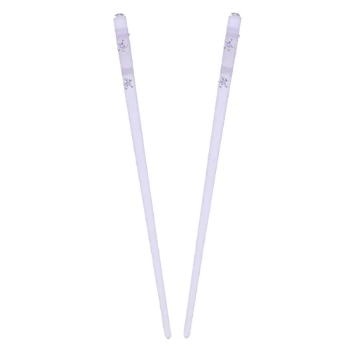 Miniatura 4 de Palitos para cortar el cabello transparente azul con flor de diamante