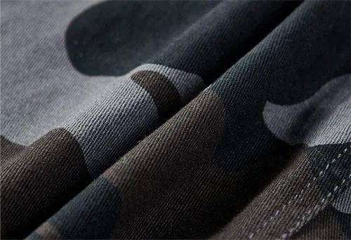 Miniatura 5 de EAEAO Pantalones cortos cargo de camuflaje para hombre de ajuste relajado con múltiples bolsillos de algodón