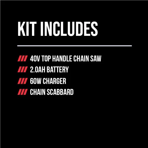 Miniatura 2 de SKIL PWR CORE 40 Kit de motosierra sin escobillas de 40 V 12 pulgadas con mango superior que incluye batería de 2.0 Ah y cargador-TH1200C-11