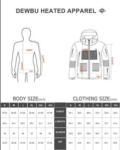 Miniatura 6 de DEWBU Heated Jacket Polar Fleece with 12V Battery Pack Soft Fleece Electric Heating Hoodie
