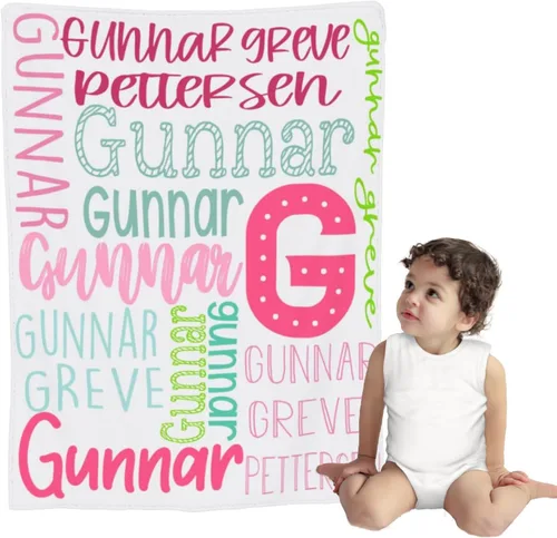 Miniatura 7 de Manta de bebé personalizada para niño, mantas de bebé personalizadas para niños, regalos personalizados para bebés, mantas con nombre, manta suave