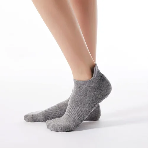 Miniatura 36 de Calcetines de yoga con dedos de pilates con empuñaduras para mujer, antideslizantes, acolchados, florales, calcetines tobilleros para baile de ballet