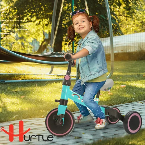 Miniatura 7 de Hurtle Triciclos 3 en 1 para niños, bicicleta de entrenamiento de equilibrio, convertible para niños pequeños, juguetes de equitación