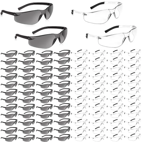 Miniatura 12 de Salfboy Juego de 30 gafas de seguridad tintadas con resistencia a arañazos ANSI Z87.1, gafas de protección ocular resistentes a arañazos para 118-30