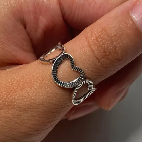 Miniatura 39 de Anillos de banda ancha de plata de ley 925 vintage hechos a mano para mujeres/hombres, anillo ajustable para el pulgar