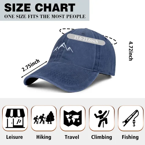 Miniatura 3 de Sombrero de montaña para exteriores, gorro de papá, bordado ajustable, gorra de algodón para hombres y mujeres