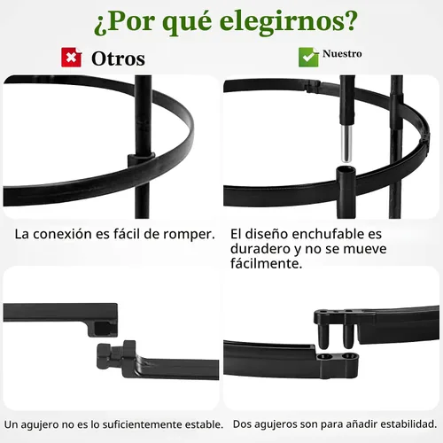 Miniatura 5 de Enrejado de obelisco de jardín para plantas trepadoras al aire libre, 6 pies, rosal, enrejado redondo para macetas, enrejado de flores de metal a