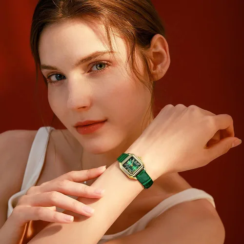 Miniatura 9 de Classic Relojes cuadrados de mujer con números romanos, de vestir, informal
