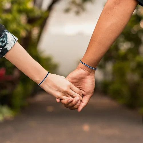 Miniatura 3 de 2 pulseras a juego de color rojo y negro para mejores amigos y parejas, regalo para ella, él, cumpleaños, novio, novia, mejores amistades
