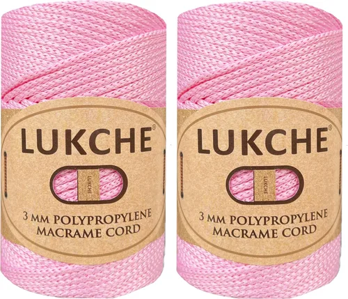 Miniatura 45 de Cordón de macramé de poliéster premium de 3 mm (134.72 metros), (250 g) 100% cuerda de macramé de polipropileno, hilo de crochet de macramé colorido