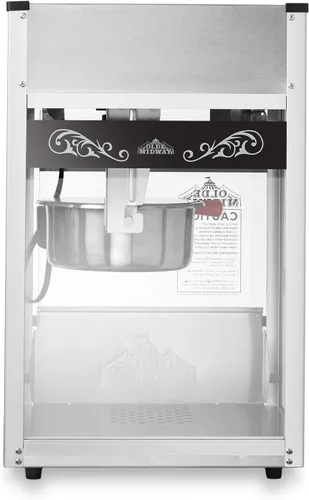 Miniatura 5 de Olde Midway Máquina comercial para hacer palomitas de maíz con hervidor de 8 onzas, color negro