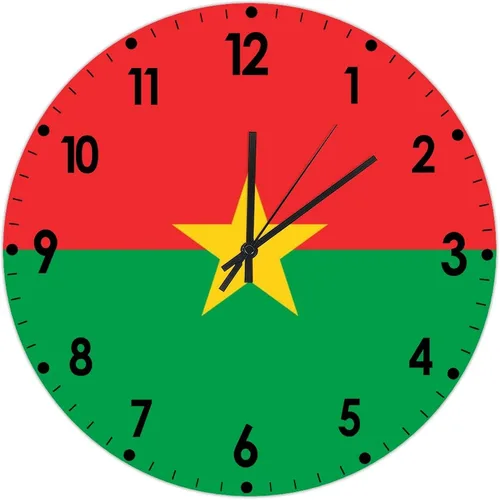 Miniatura 450 de Cheyan Reloj de pared con bandera de Canadá de 12 pulgadas, silencioso, sin tictac, de PVC, funciona con pilas, reloj redondo decorativo, regalo