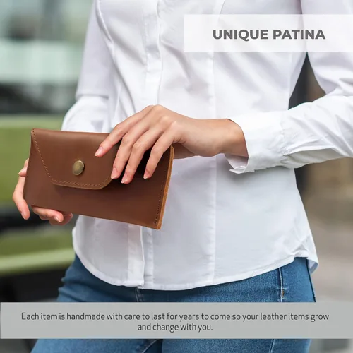 Miniatura 2 de Envoy Cartera de cuero genuino para efectivo hecha a mano con cuero de grano completo Bolsa de utilidad diseñada para efectivo, monedas, tarjetas
