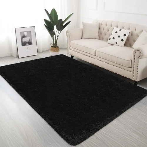 Miniatura 21 de Alfombras verdes para dormitorio de niños: alfombra de pasillo lavable de 2x6, alfombras pequeñas antideslizantes, esponjosas, suaves, peludas