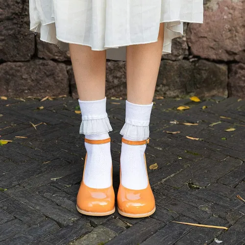 Miniatura 2 de SEMOHOLLI Calcetines de tobillo para mujer calcetines de tobillo con volantes de encaje para mujer moda para damas niñas princesa