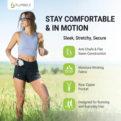 Miniatura 4 de FlipBelt - Pantalones cortos de running para mujer