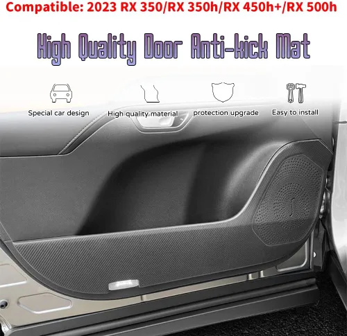 Miniatura 3 de Accesorios interiores personalizados, 4 unidades para Lexus RX 350/RX 350h/RX 450h+/RX 500h de cuero para puerta de automóvil, calcomanías