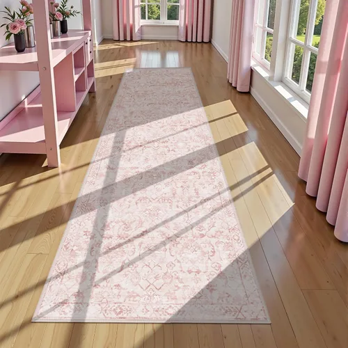 Miniatura 56 de Alfombra de área pequeña de 2 x 3 pulgadas, color beige, para entrada, baño, cocina, antideslizante, de pelo bajo, lavable, moderna alfombra bohemia