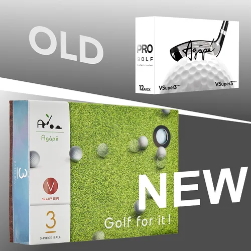 Miniatura 2 de agape MP5S MP5 VS3 - Pelotas de golf DuraPlus Uretano blanco y negro, 5 piezas y 3 piezas de doble núcleo