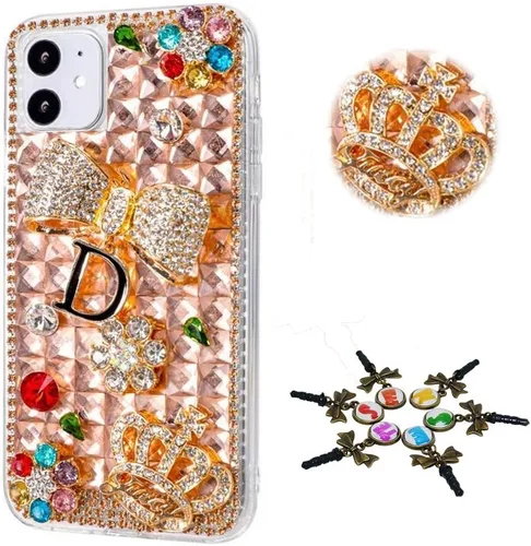 Miniatura 26 de Sparkle - Funda para teléfono compatible con Samsung Galaxy A12, elegante, hecha a mano en 3D, diseño de diamantes de imitación, diseño de diamantes