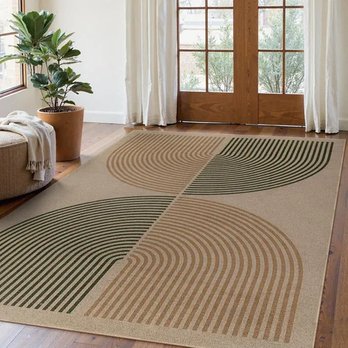 Miniatura 38 de Alfombra Moderna de Yute Fácil de Limpiar Arcoíris Lahome, 2x6 Alfombra de Pasillo Lavable para Cocina, Alfombras de Pasillo para Pasillos, Alfombra